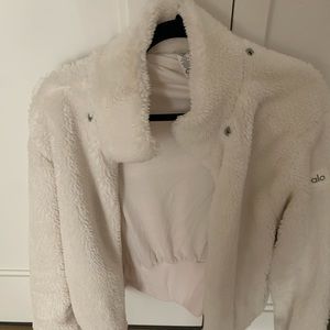 Alo Yoga Foxy Sherpa Jacket in White